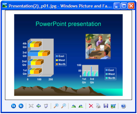 Converted presentation in Windows Picture and Fax Viewer.